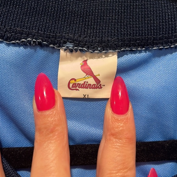 Retro St Louis Cardinals Baseball blue Pullover Jersey XL CARDS fans fanatics - Picture 3 of 5